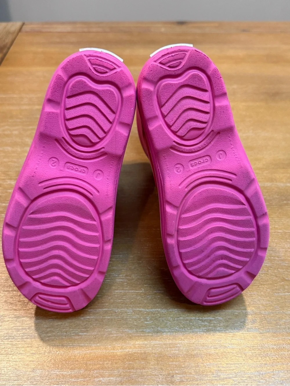 CROCS Kids Jaunt Shorty Rain Boots Pink Size 2